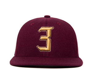 Ligature “3” 3D wool baseball cap