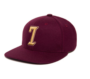 Ligature “7” 3D wool baseball cap