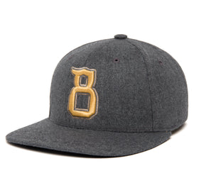 Ligature “8” 3D wool baseball cap