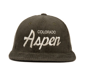 Aspen 6-Wale Cord wool baseball cap