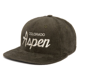 Aspen 6-Wale Cord wool baseball cap