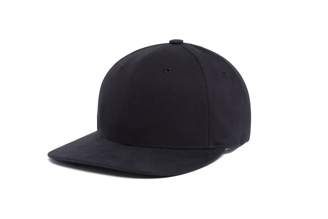 Clean Black Brushed Twill wool baseball cap