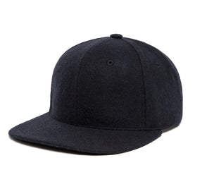 Clean Black Cashmere wool baseball cap