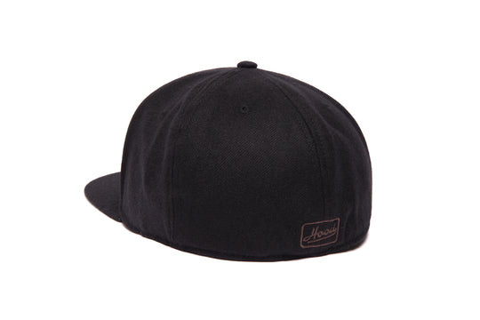 The Courtside Clean Black wool baseball cap