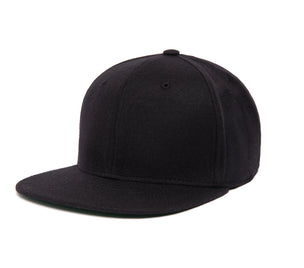 The Courtside Clean Black wool baseball cap