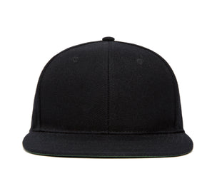 Fitted Clean Black wool baseball cap