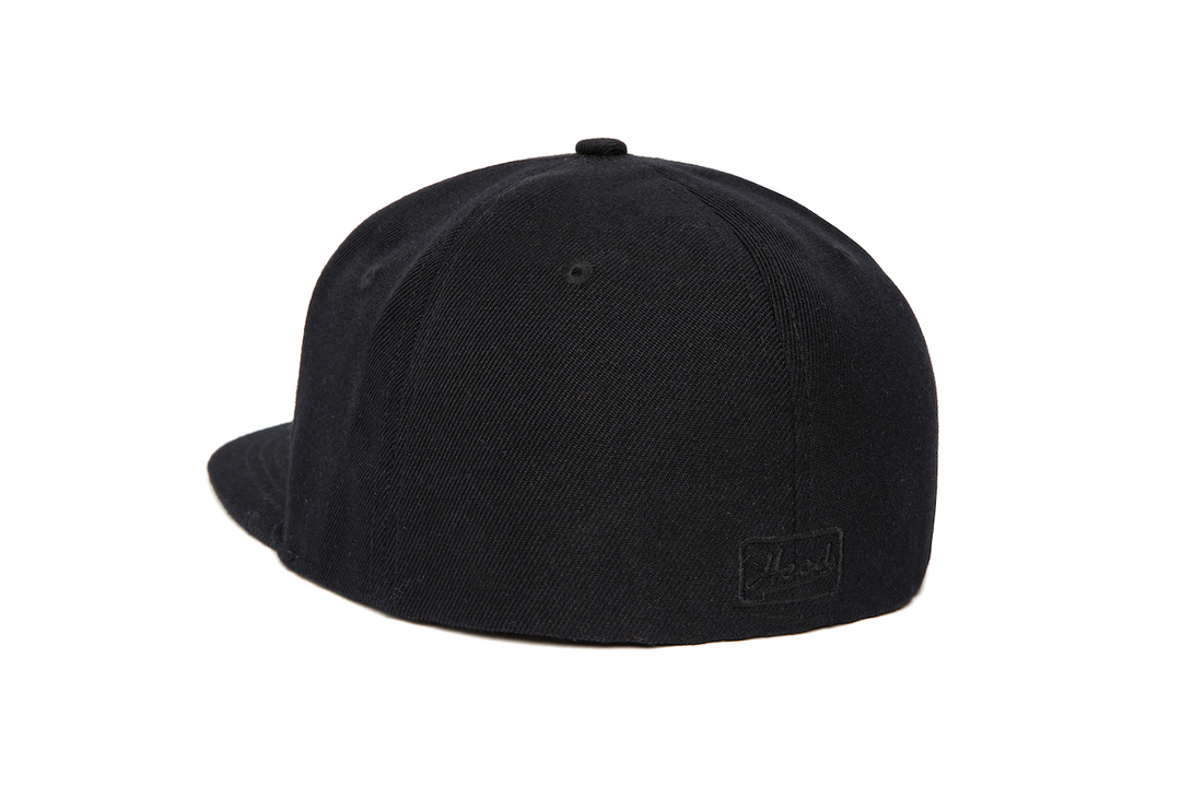 Fitted Clean Black wool baseball cap