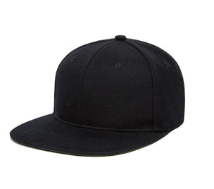 Fitted Clean Black wool baseball cap