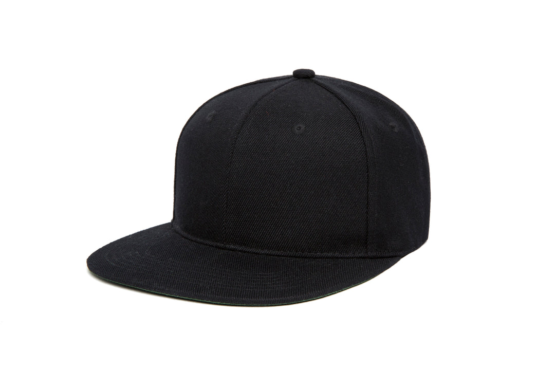 Fitted Clean Black wool baseball cap