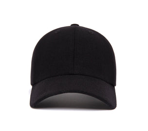 Clean Black Wool Dad Hat wool baseball cap