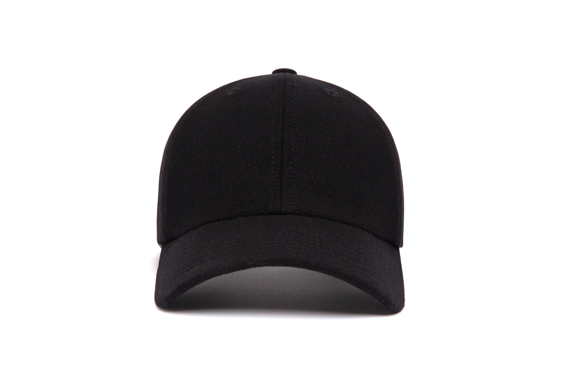 Clean Black Wool Dad Hat