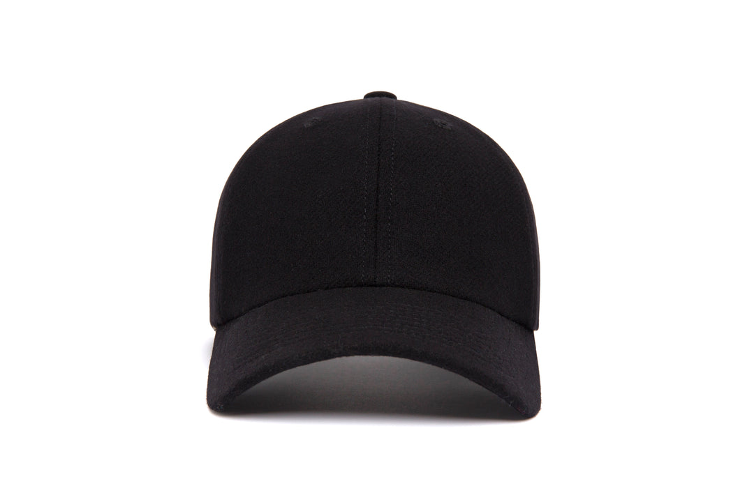 Clean Black Wool Dad Hat wool baseball cap