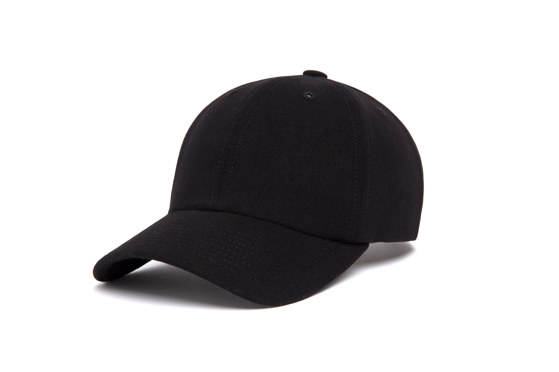 Clean Black Wool Dad Hat