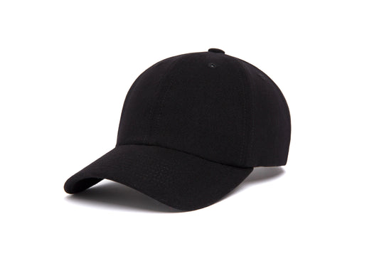 Clean Black Wool Dad Hat wool baseball cap