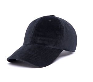 Clean Black 21-Wale Cord Dad Hat wool baseball cap