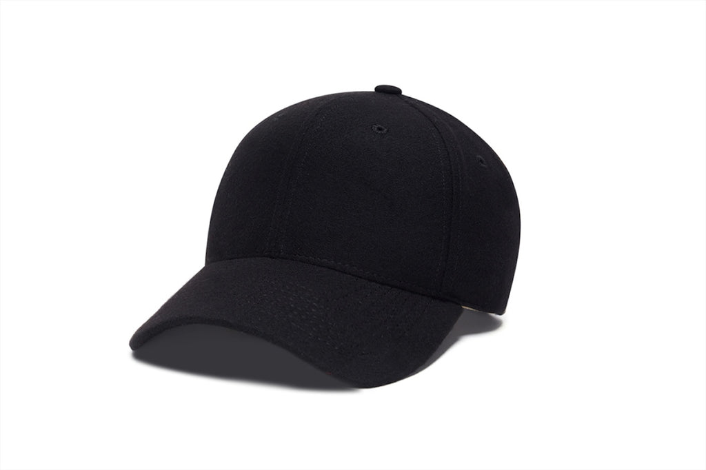 Clean Black Snapback Curved Wool – HOOD® - Main Image