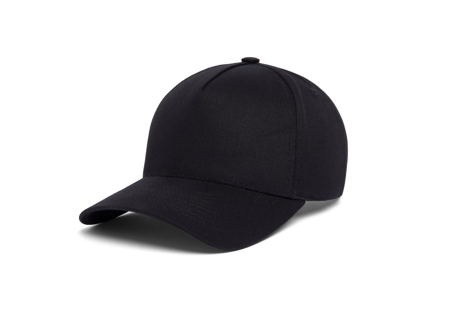Clean Black Twill 5-Panel