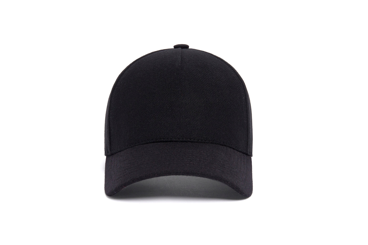 Clean Black Wool 5-Panel