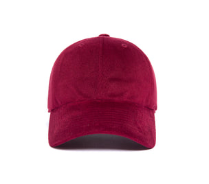 Clean Burgundy 21-Wale Cord Dad Hat wool baseball cap