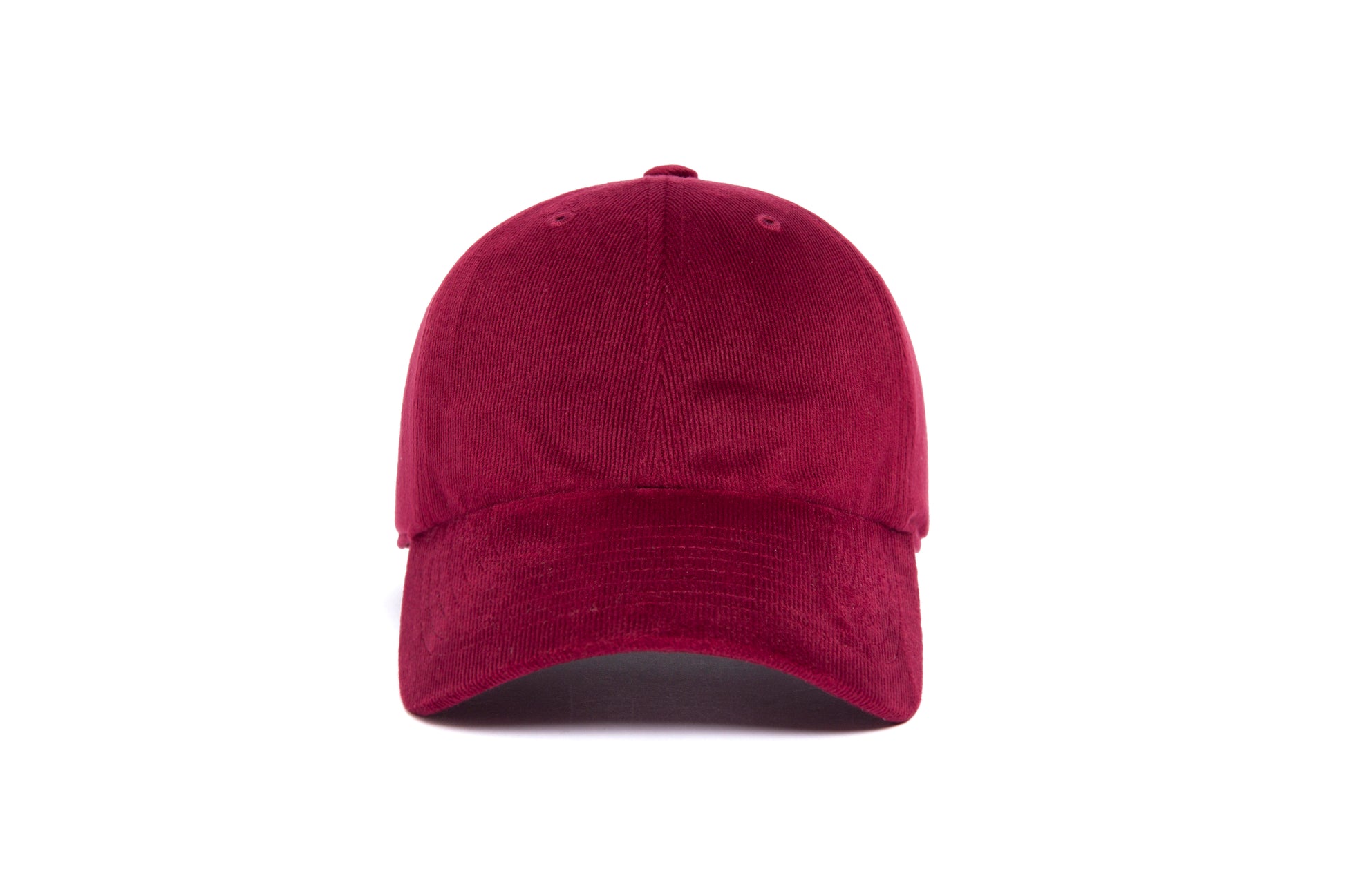 Clean Burgundy 21-Wale Cord Dad Hat