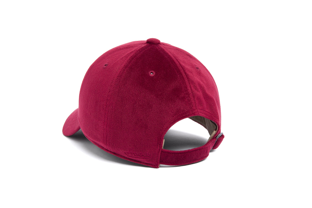 Clean Burgundy 21-Wale Cord Dad Hat wool baseball cap