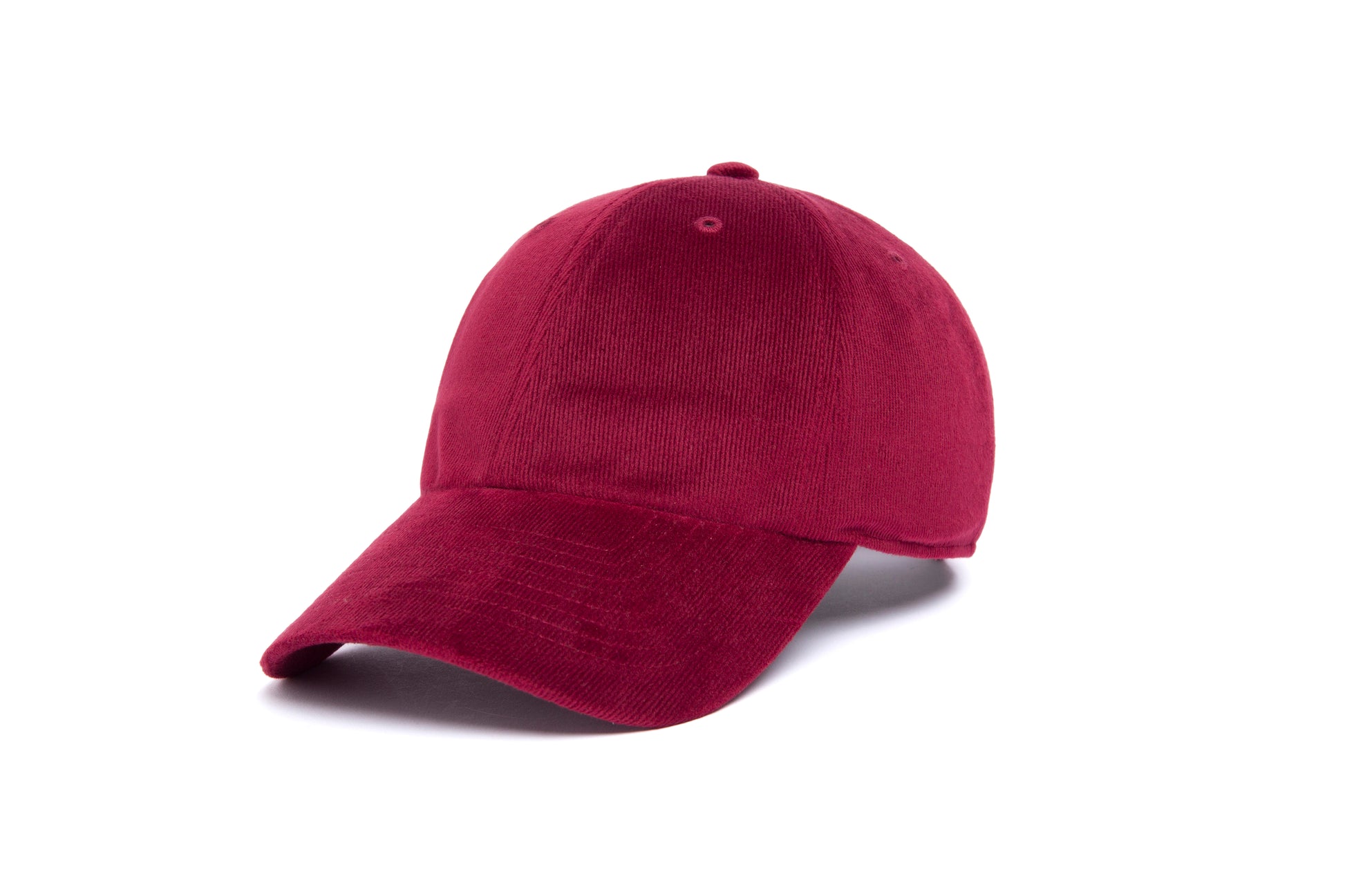 Clean Burgundy 21-Wale Cord Dad Hat
