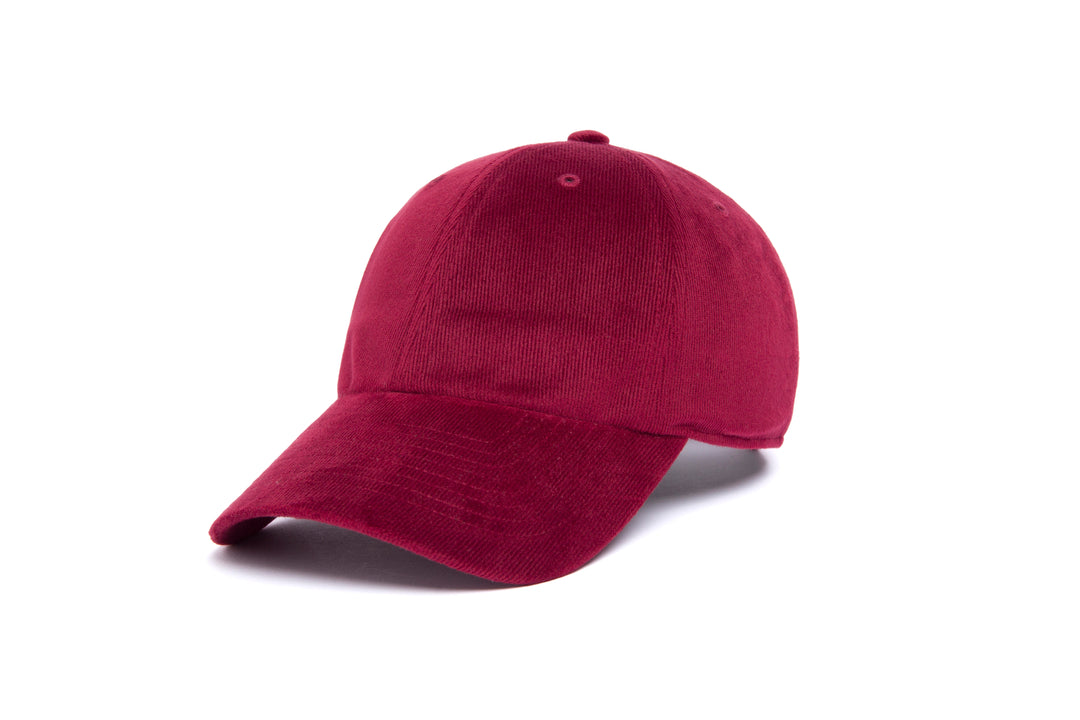 Clean Burgundy 21-Wale Cord Dad Hat wool baseball cap