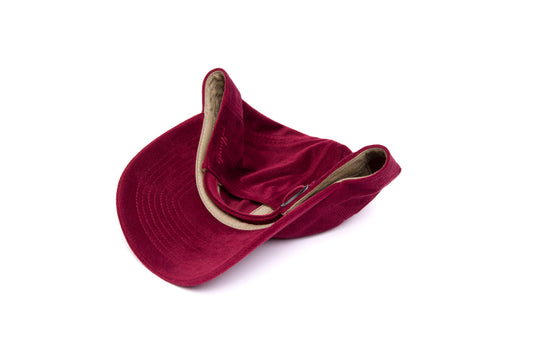 Clean Burgundy 21-Wale Cord Dad Hat wool baseball cap