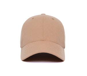 Clean Camel Snapback Curved Wool wool baseball cap