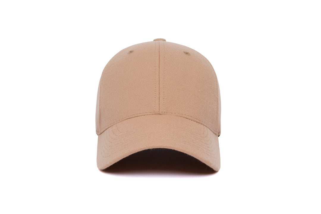 Clean Camel Snapback Curved Wool wool baseball cap