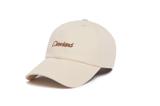 Cleveland Microscript Dad wool baseball cap