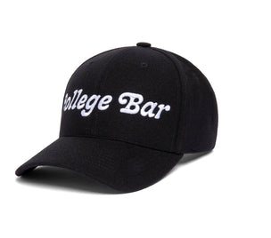 College Bar Bubble Snapback Curved wool baseball cap