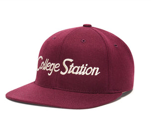 College Station wool baseball cap