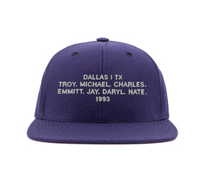 Dallas 1993 Name wool baseball cap