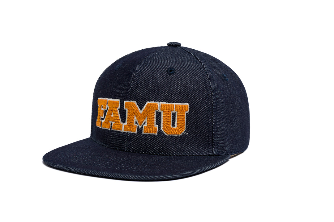 FAMU Wordmark 3D Chain Denim wool baseball cap