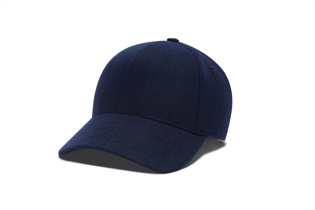 Clean Navy Snapback Curved Wool