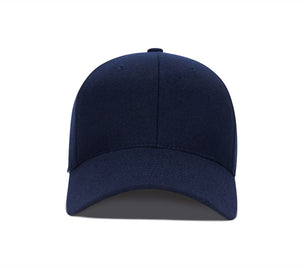 Clean Navy Snapback Curved Wool wool baseball cap