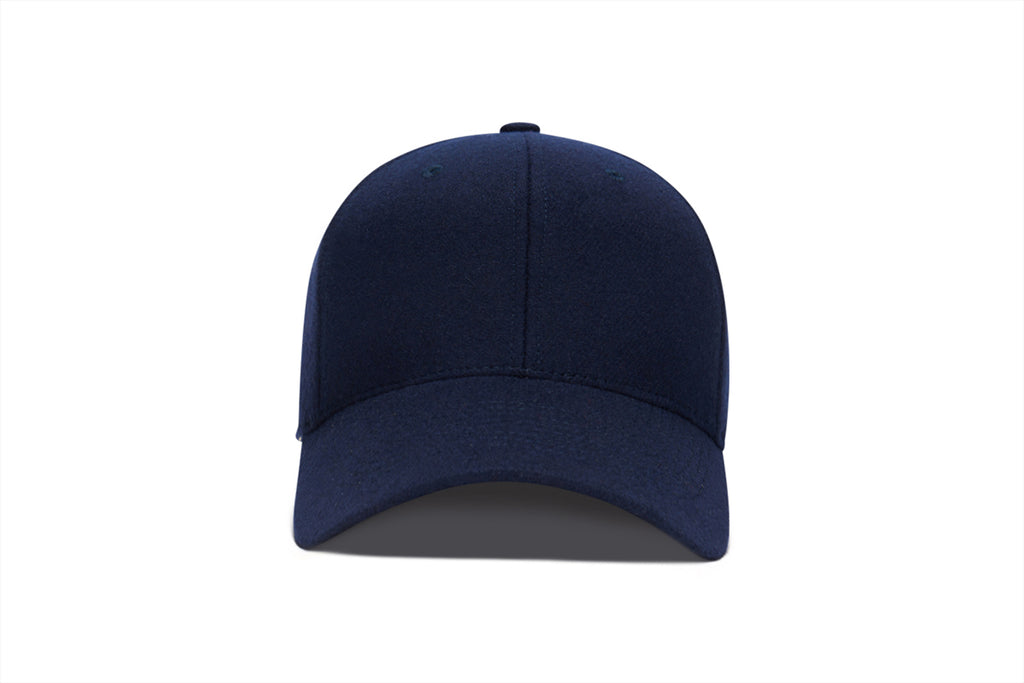 Clean Navy Snapback Curved Wool