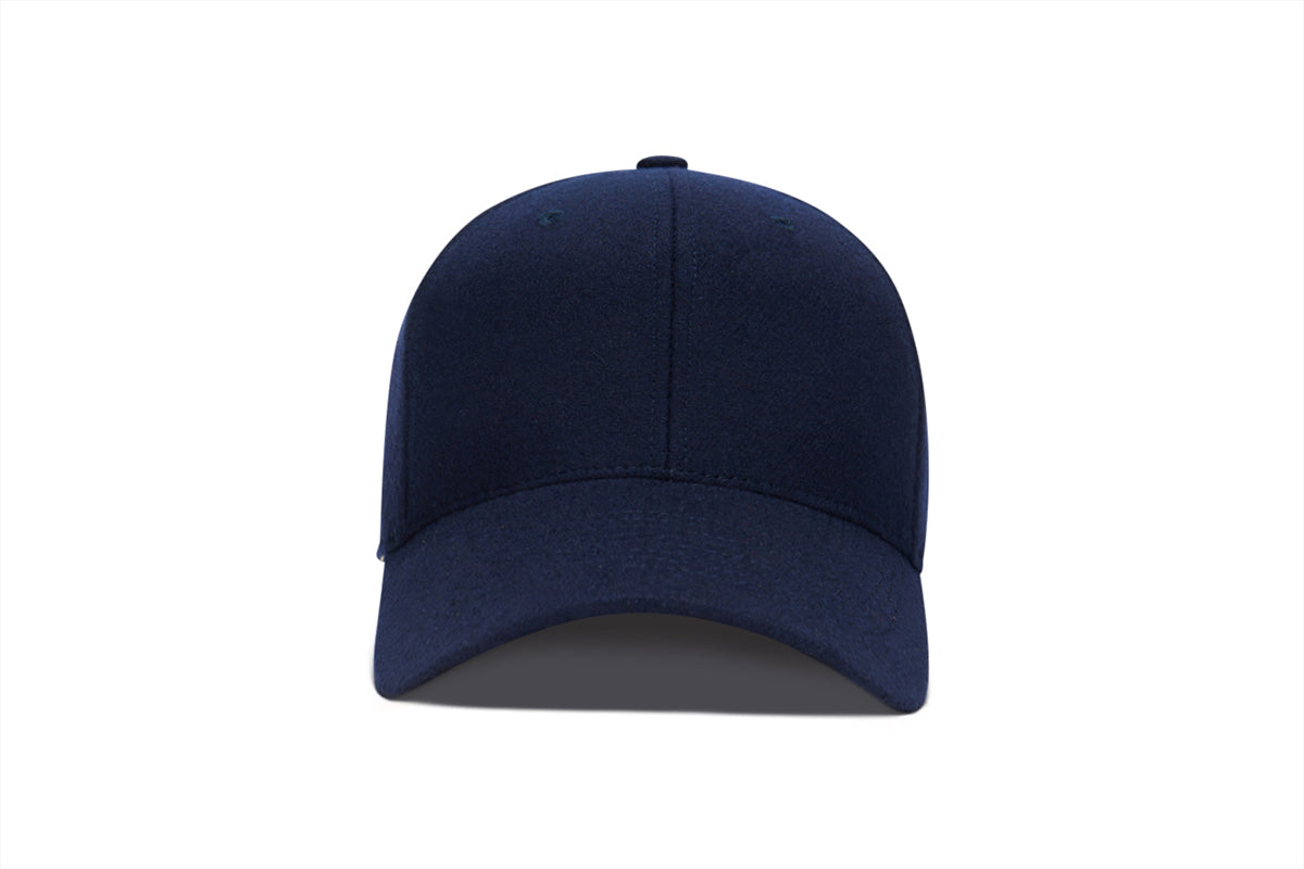 Clean Navy Snapback Curved Wool