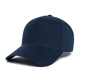 Clean Navy Brushed Twill 5-Panel wool baseball cap