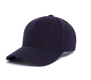 Clean Navy Wool 5-Panel wool baseball cap