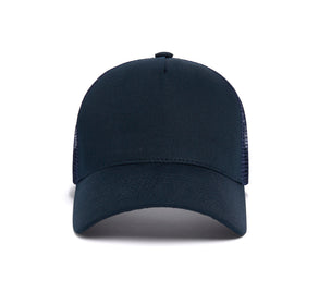 Clean Navy Trucker 5-Panel wool baseball cap