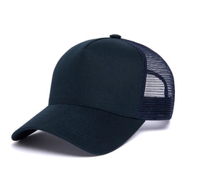 Clean Navy Trucker 5-Panel wool baseball cap