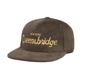 Queensbridge 6-Wale Cord wool baseball cap