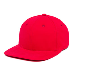 Clean Red Brushed Twill wool baseball cap