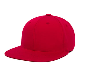 Clean Red Gabardine wool baseball cap