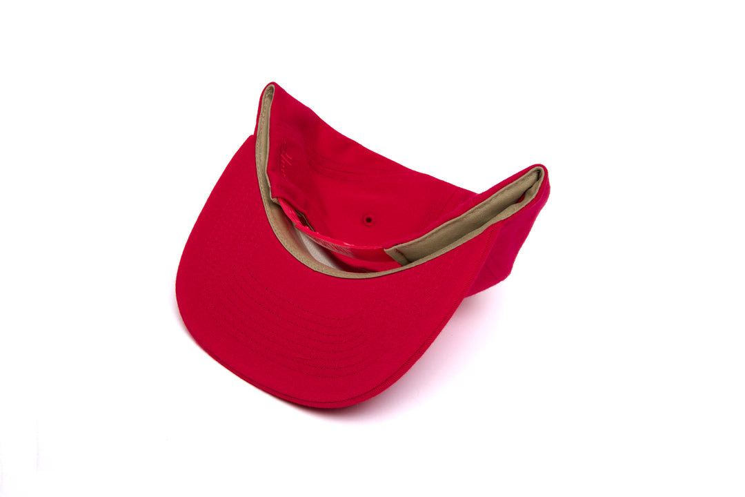 Clean Red Gabardine wool baseball cap