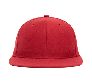 Clean Red Wool Blend wool baseball cap