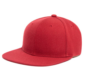 Clean Red Wool Blend wool baseball cap