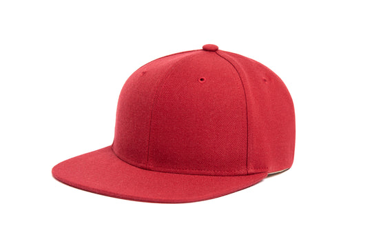 Clean Red Wool Blend wool baseball cap